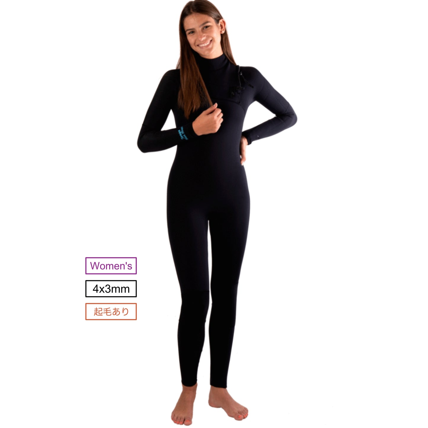 Black Magic Women's フルスーツ 4/3mm +ソフト起毛