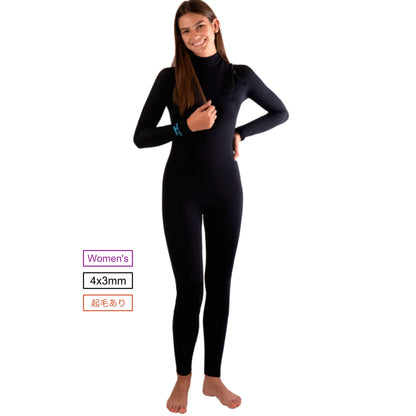 Black Magic Women's フルスーツ 4/3mm +ソフト起毛